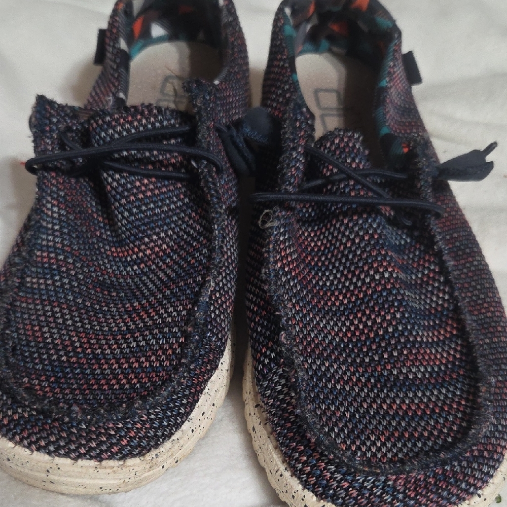 Hey Dude Women's Moccasins - Navy and Red
